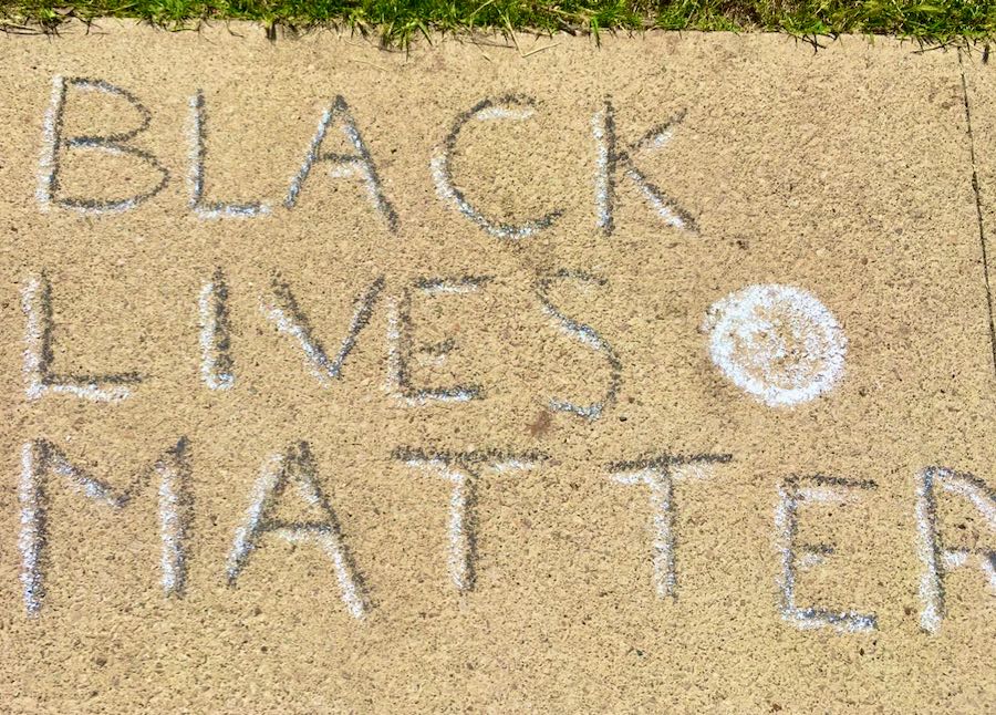 Example: 'Black Lives Matter' in chalk